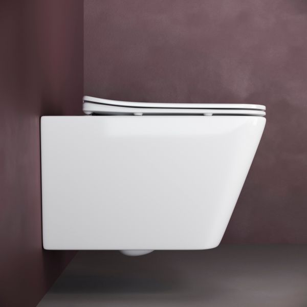 Комплект с инсталляцией Ceramica Nova CN3007_1002CH_1000 унитаз Metric CN3007 крышка-сиденье с микролифтом и инсталляция Envision CN1002CH с кнопкой смыва хром Flat