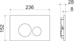 Комплект с инсталляцией Ceramica Nova CN3007_1001B_1000 унитаз Metric CN3007 крышка-сиденье с микролифтом и инсталляция Envision CN1001B с чёрной матовой кнопкой смыва Round