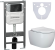Комплект с инсталляцией Ceramica Nova CN3001_1001B_1000 унитаз Play CN3001 крышка-сиденье с микролифтом и инсталляция Envision CN1001B с чёрной матовой кнопкой смыва Round Комплект с инсталляцией Ceramica Nova CN3001_1001B_1000 унитаз Play CN3001 крышка-сиденье с микролифтом и инсталляция Envision CN1001B с чёрной матовой кнопкой смыва Round