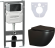 Комплект с инсталляцией Ceramica Nova CN4002MB_1001B_1000 унитаз Metropol CN4002MB крышка-сиденье с микролифтом и инсталляция Envision CN1001B с чёрной матовой кнопкой смыва Round Комплект с инсталляцией Ceramica Nova CN4002MB_1001B_1000 унитаз Metropol CN4002MB крышка-сиденье с микролифтом и инсталляция Envision CN1001B с чёрной матовой кнопкой смыва Round
