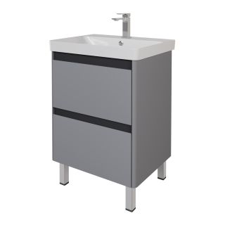 Тумба под раковину Dreja Luxury Plus 99.2030 60 см серый базальт матовый