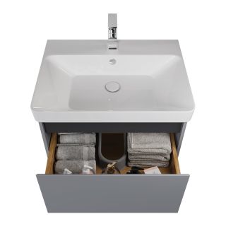 Тумба под раковину Dreja Luxury Plus 99.2032 80 см серый базальт матовый