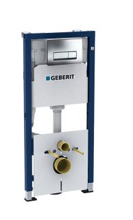 Комплект Geberit Duofix 458.128.21.1 для подвесного унитаза, 112 см, со смывным бачком скрытого монтажа Delta 12 см, смывная клавиша Delta51 (хром) Комплект Geberit Duofix 458.128.21.1 для подвесного унитаза, 112 см, со смывным бачком скрытого монтажа Delta 12 см, смывная клавиша Delta51 (хром)