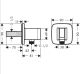 Шланговое подключение Hansgrohe Fixfit Q 26887140 шлифованная бронза
