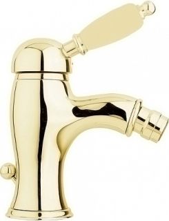 Смеситель для биде однорычажный, золото Cezares ELITE-BSM1-03/24-M