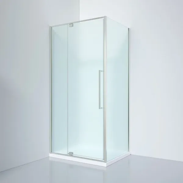 Душевой уголок Black&White Stellar Wind 818100CF 100x80 см профиль хром стекло матовое