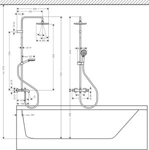 Душевая система Hansgrohe Vernis Blend, Showerpipe 200 1jet S 26274000 хром