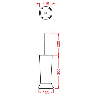 Туалетный ёршик ArtCeram Civitas CIC004 34 хром серый Туалетный ёршик ArtCeram Civitas CIC004 34 хром серый