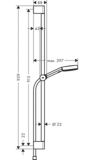 Душевой гарнитур Hansgrohe Pulsify  24171000 хром Душевой гарнитур Hansgrohe Pulsify  24171000 хром