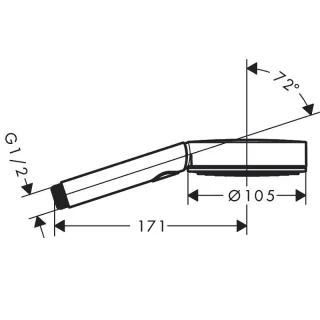 Душевая лейка Hansgrohe Pulsify 24101670 черный