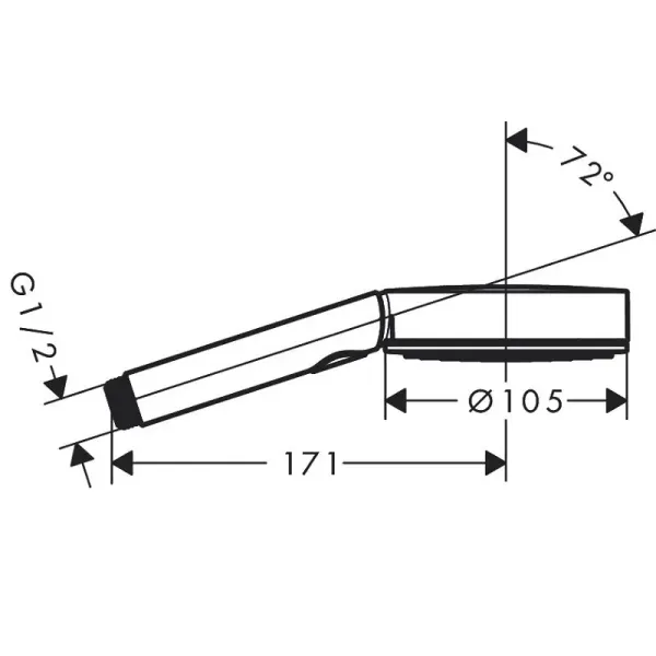 Душевая лейка Hansgrohe Pulsify 24101670 черный