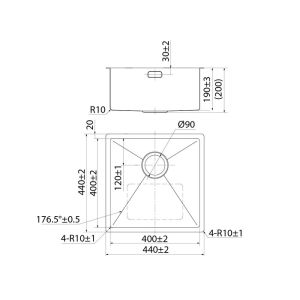 Мойка кухонная IDDIS Edifice хром глянцевый EDI44S0i77