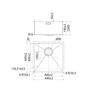 Мойка кухонная IDDIS Edifice хром глянцевый EDI44S0i77