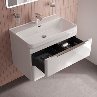 Тумба с раковиной IDDIS Клауд Икс (Cloud X) CLX80W0i95K 80 см белый