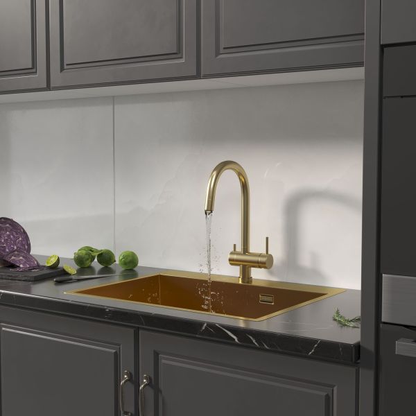 Мойка кухонная Reflexion Iseo 65-GD RX2265GD брашированное золото