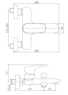 REDBLU BY DAMIXA Palace Grand 461000000 смеситель для ванны/душа REDBLU BY DAMIXA Palace Grand 461000000 смеситель для ванны/душа
