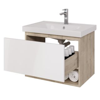 Тумба под раковину Dreja Perfecto 99.0812 70 см дуб эврика/белый