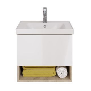 Тумба под раковину Dreja Perfecto 99.0811 60 см дуб эврика/белый