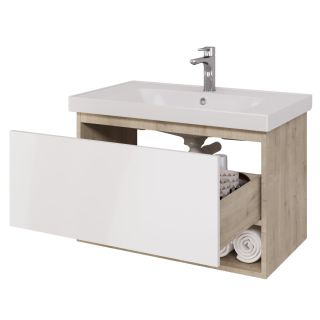 Тумба под раковину Dreja Perfecto 99.0813 90 см дуб эврика/белый