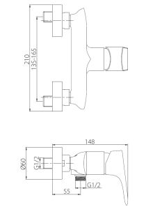 REDBLU BY DAMIXA Palace Grand 462000000 смеситель для душа