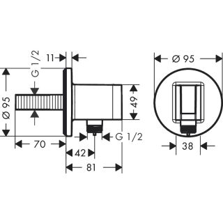 Шланговое подключение Hansgrohe FixFit S 26888700 белый матовый