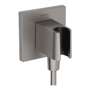 Шланговое подключение Hansgrohe FixFit E 26889340 с держателем шлифованный черный хром