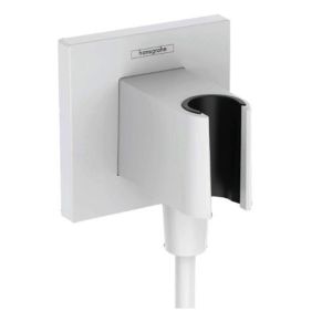 Шланговое подключение Hansgrohe FixFit E 26889700 с держателем белый матовый