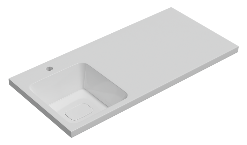 Раковина Misty Kamilla 4627173210577 белая левая 100 см