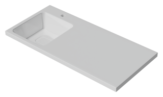 Раковина Misty Kamilla 4627173210577 белая левая 100 см