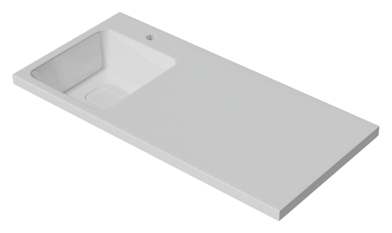 Раковина Misty Kamilla 4627173210577 белая левая 100 см