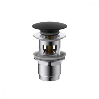 Донный клапан Vincea DPU-1B01MB с переливом черный матовый Донный клапан Vincea DPU-1B01MB с переливом черный матовый