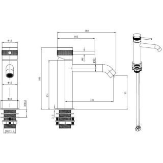 Смеситель для раковины Allen Brau Priority 5.31A01-BN Никель Смеситель для раковины Allen Brau Priority 5.31A01-BN Никель