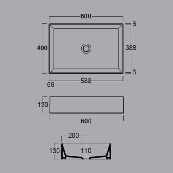 Раковина SIMAS AGILE AG60 bi  matt белая 60 см