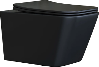 Подвесной унитаз Ceramica Nova Metric CN3007MB безободковый чёрный матовый Подвесной унитаз Ceramica Nova Metric CN3007MB безободковый чёрный матовый
