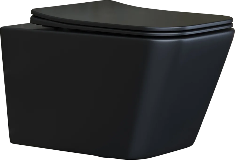 Подвесной унитаз Ceramica Nova Metric CN3007MB безободковый чёрный матовый Подвесной унитаз Ceramica Nova Metric CN3007MB безободковый чёрный матовый
