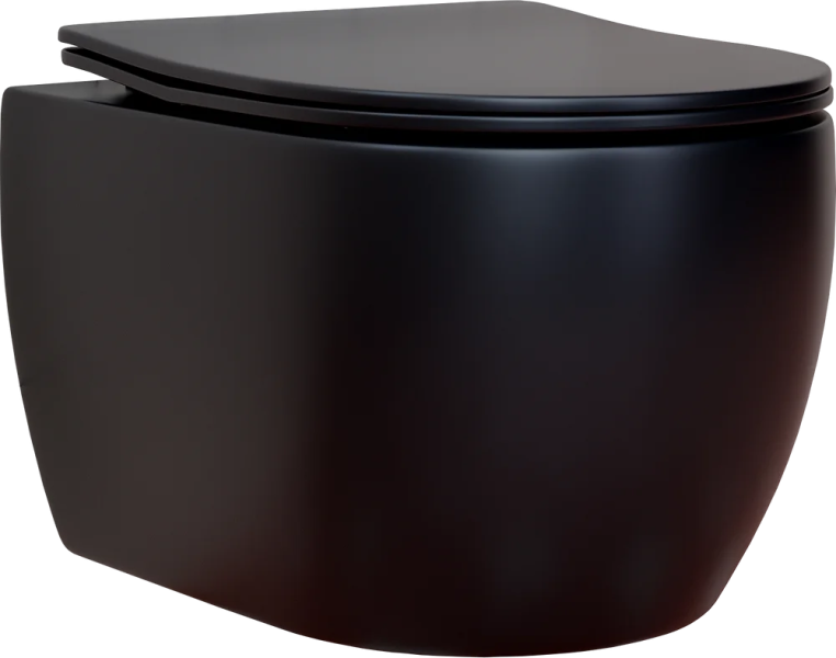 Подвесной унитаз Ceramica Nova Play CN3001MB безободковый чёрный матовый Подвесной унитаз Ceramica Nova Play CN3001MB безободковый чёрный матовый
