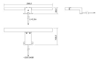 Светильник для зеркального шкафа Dreja Prime 99.9822 хром