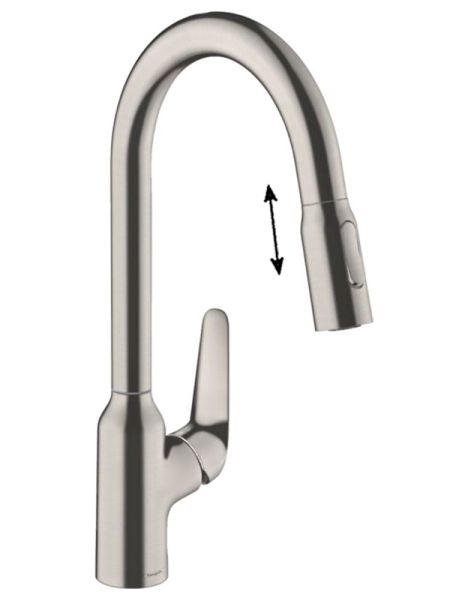 Смеситель Hansgrohe Focus M42 71800800 для кухни сталь