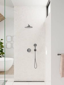Верхний душ Hansgrohe Croma 26220340 черный хром шлифованный