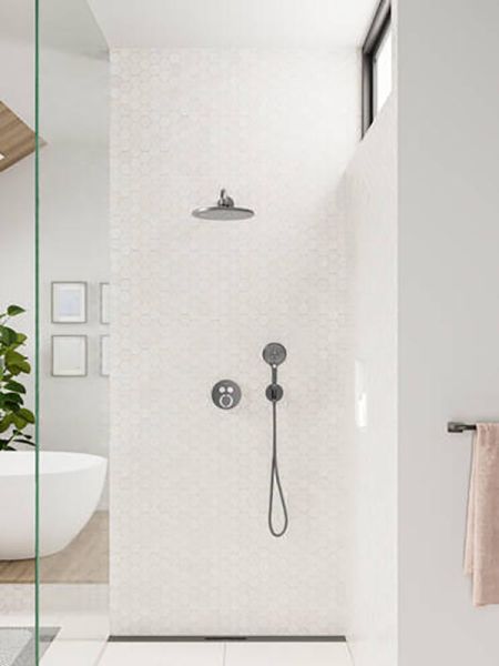Верхний душ Hansgrohe Croma 26220340 черный хром шлифованный
