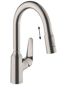 Смеситель Hansgrohe Focus M42 71801800 для кухни сталь
