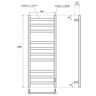 Полотенцесушитель электрический Point Меркурий П10 PN83850W 50 см белый Полотенцесушитель электрический Point Меркурий П10 PN83850W 50 см белый