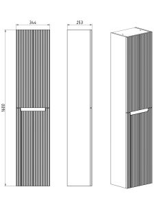 Пенал Dreja Euphoria 99.2026 35 см серый базальт матовый