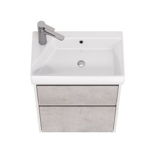 Тумба под раковину Dreja Slim 99.0502 55 см бетон/белый