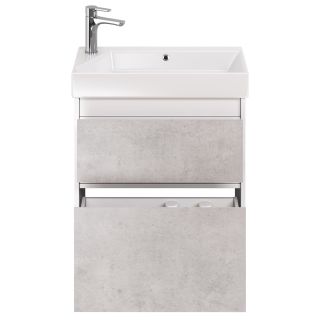 Тумба под раковину Dreja Slim 99.0503 65 см бетон/белый