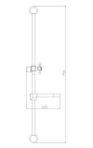 Душевая штанга Haiba HB8010 хром
