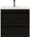 Подвесная тумба под раковину Art&Max Platino 58см чёрный матовый AM-Platino-580-2C-SO-NM