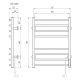 Полотенцесушитель электрический Domoterm Классик DMT 109-8 50x70 TBOX EK R хром