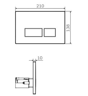Кнопка смыва Am.Pm PRO S I047038 Кнопка смыва Am.Pm PRO S I047038