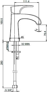 Смеситель для раковины Paini Angel ANCR205LMKM хром